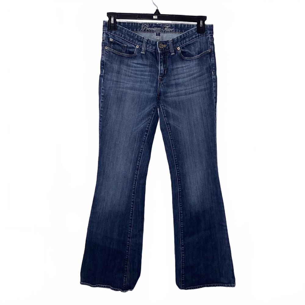 GAP low rise premium flare jeans size 6L dark wash y2k bootcut retro fall denim